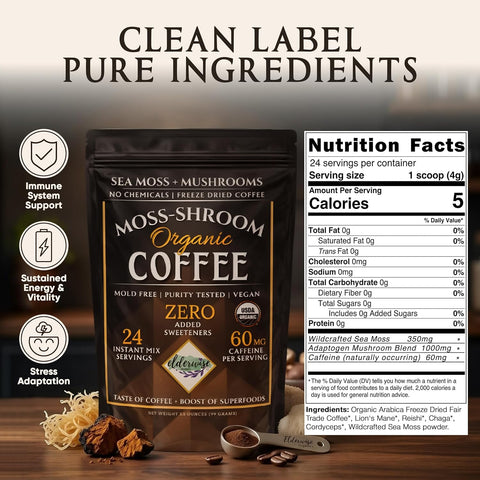 Coffee | Moss-Shroom | Freeze Dried Instant Black Coffee