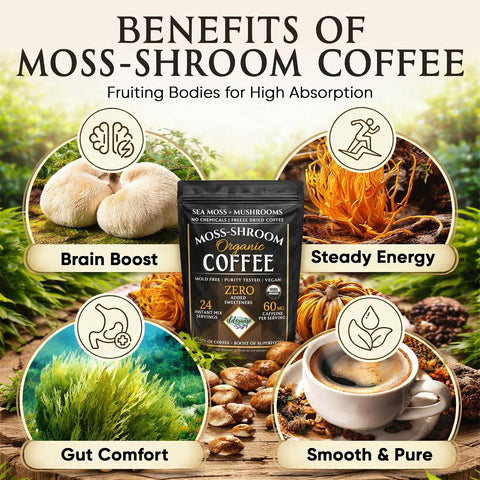 Coffee | Moss-Shroom | Freeze Dried Instant Black Coffee