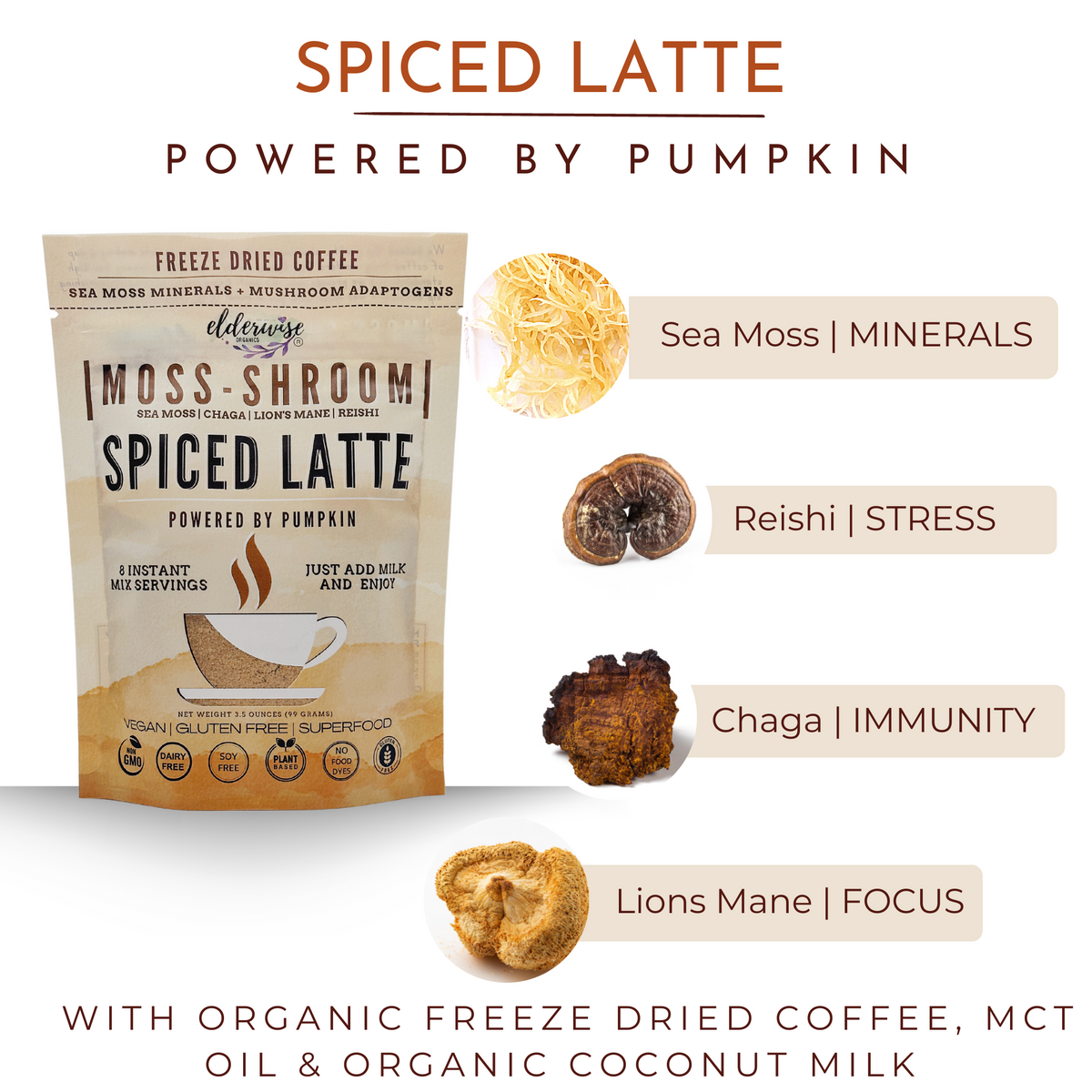 Coffee Spiced Latte | Moss-Shroom | Freeze Dried Instant Coffee Latte ...