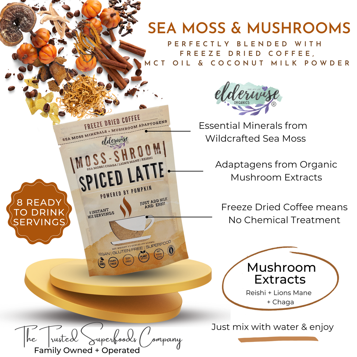 Coffee Spiced Latte | Moss-Shroom | Freeze Dried Instant Coffee Latte ...
